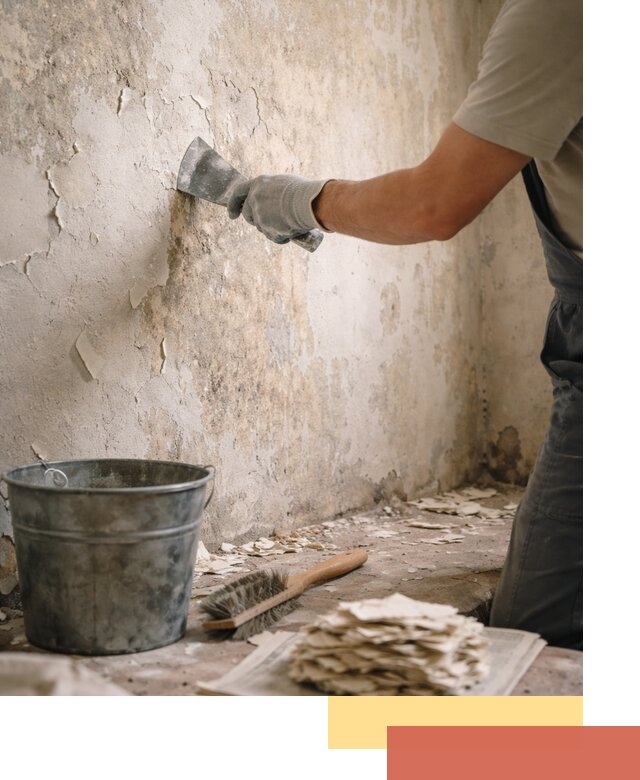 Удаление старой краски со стен в Похвистнево качественно и быстро