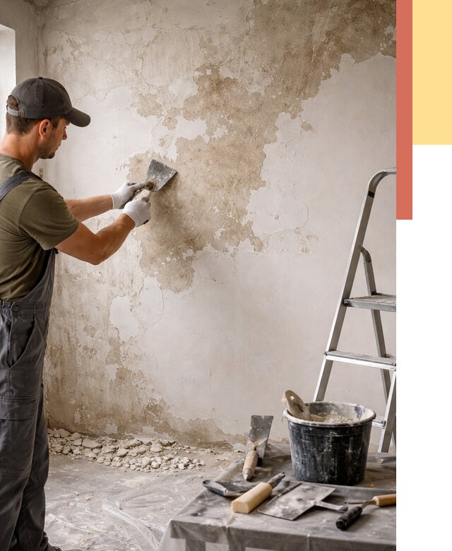 Снятие старой шпаклевки в Похвистнево от 1897 руб. — быстро и недорого | ОТДЕЛОЧНИК-Пхв