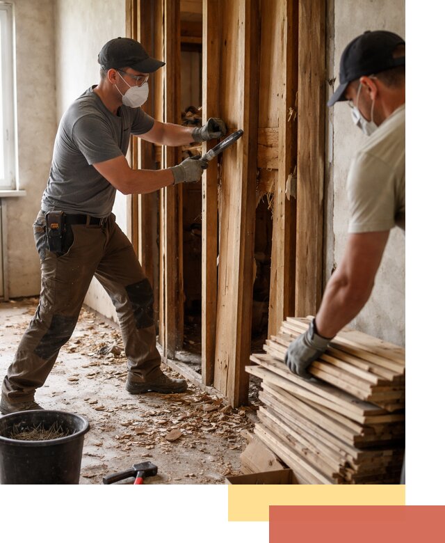 Демонтаж деревянных перегородок в Похвистнево быстро и аккуратно