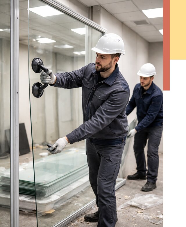 Демонтаж стеклянных перегородок в Похвистнево от 3281 руб. — быстро и недорого | ОТДЕЛОЧНИК-Пхв