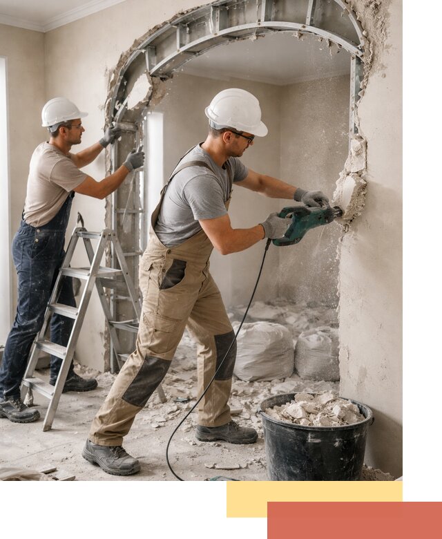 Демонтаж гипсокартонной арки в Похвистнево быстро и аккуратно