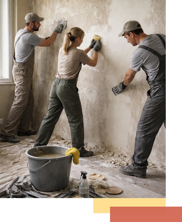 Очистка стен от клея и грунтовки в Похвистнево качественно и быстро