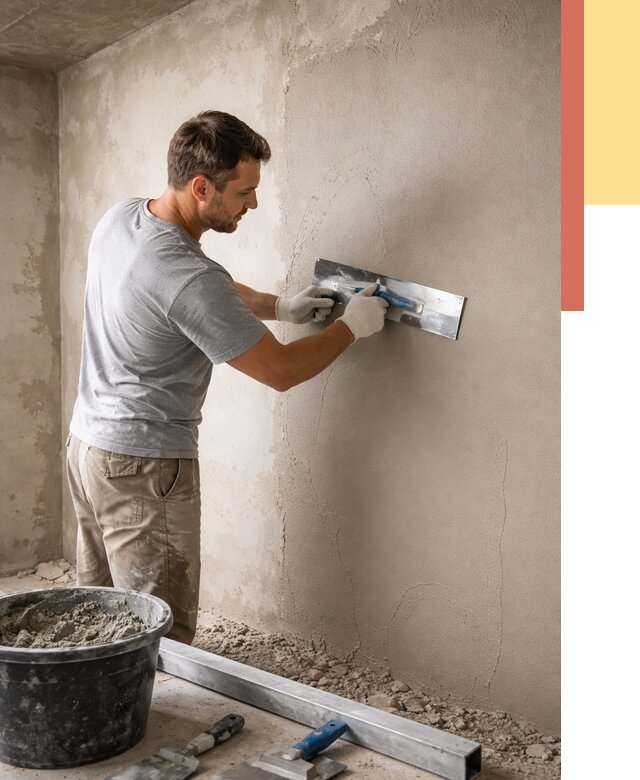 Штукатурка стен без маяков в Похвистнево от 7381 руб/м2 — услуги и цена | ОТДЕЛОЧНИК-Пхв