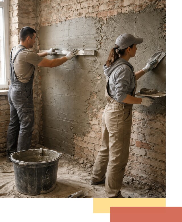 Штукатурка кирпичных стен в Похвистнево — качественно и надежно