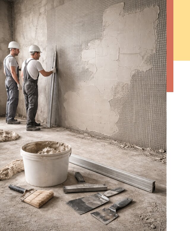 Штукатурка стен по сетке в Похвистнево от 5639 руб./м2 — быстро и недорого | ОТДЕЛОЧНИК-Пхв