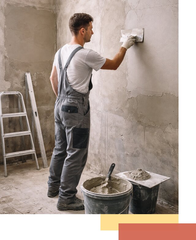 Штукатурка стен в ванной под ключ в Похвистнево