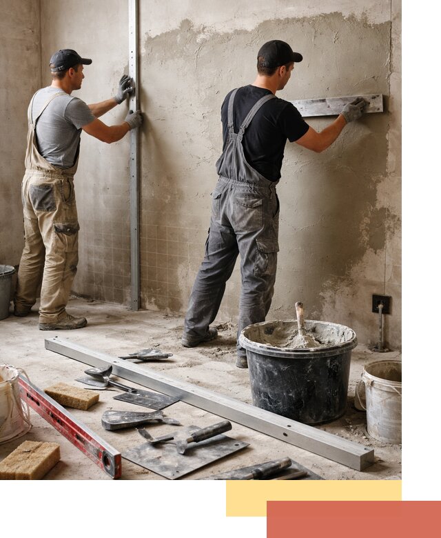 Профессиональная штукатурка стен под плитку в Похвистнево