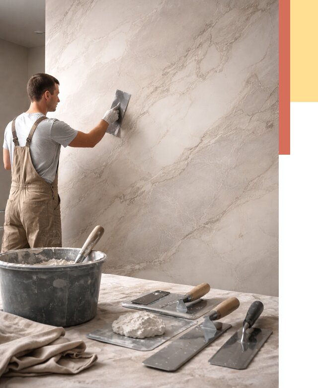 Декоративная штукатурка под мрамор в Похвистнево от 2871 руб./м² — быстро и недорого | ОТДЕЛОЧНИК-Пхв