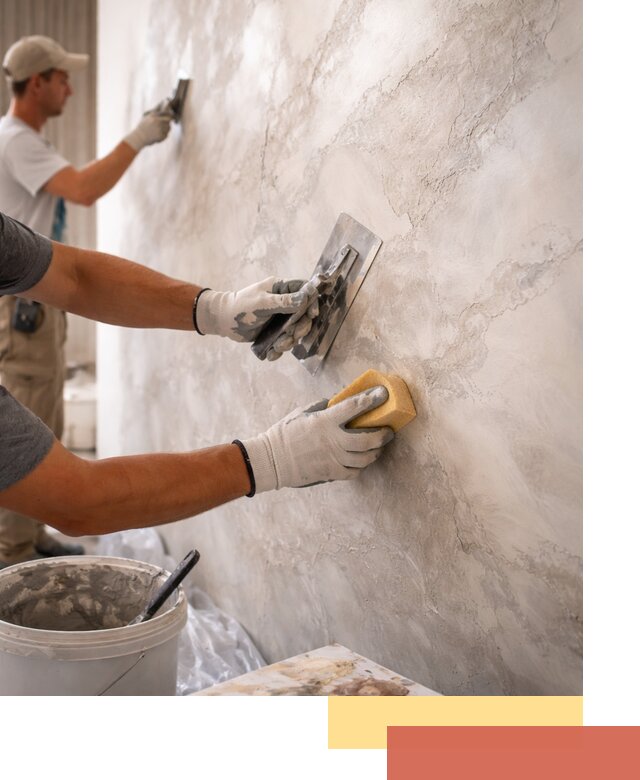 Декоративная штукатурка под мрамор в Похвистнево для стен и потолков