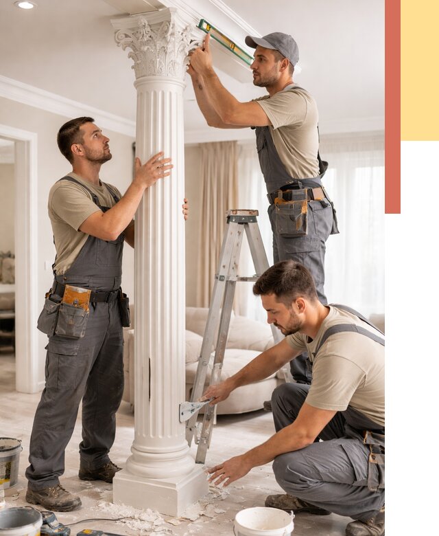 Установка декоративных колонн в Похвистнево от 12302 руб. под ключ | ОТДЕЛОЧНИК-Пхв