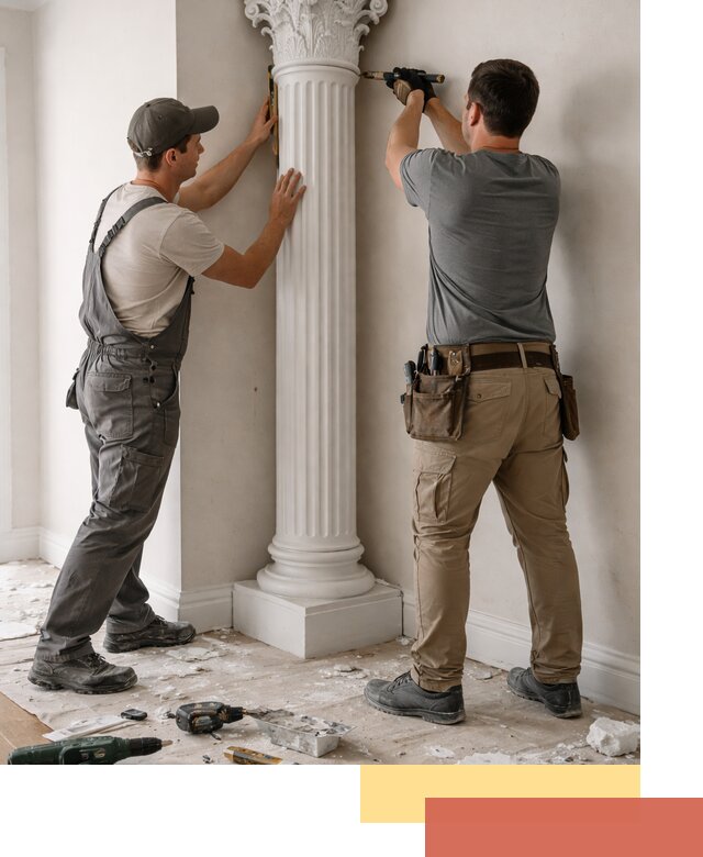 Установка декоративных колонн в Похвистнево под ключ