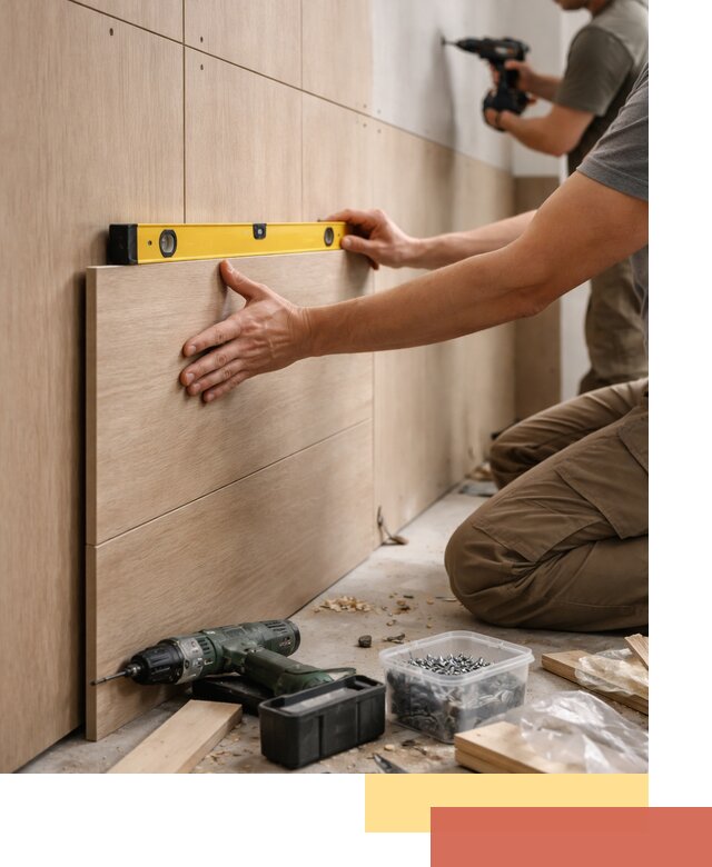 Профессиональный монтаж МДФ панелей на стены в Похвистнево