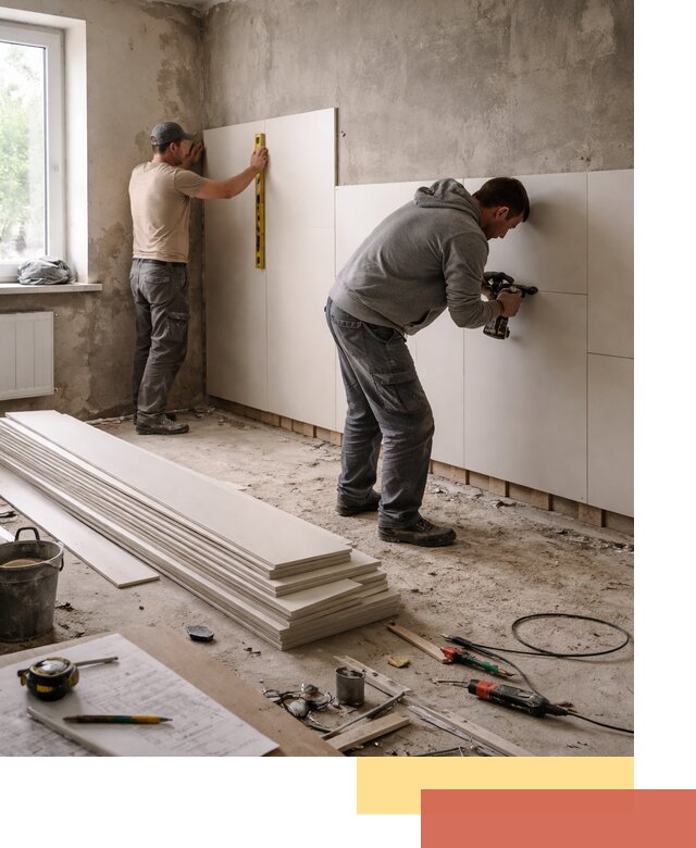 Монтаж ПВХ панелей на стены в Похвистнево качественно и быстро