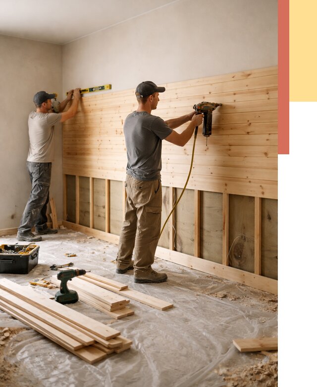 Монтаж деревянной вагонки на стены в Похвистнево от 7689 руб. | Услуги монтажа вагонки | ОТДЕЛОЧНИК-Пхв