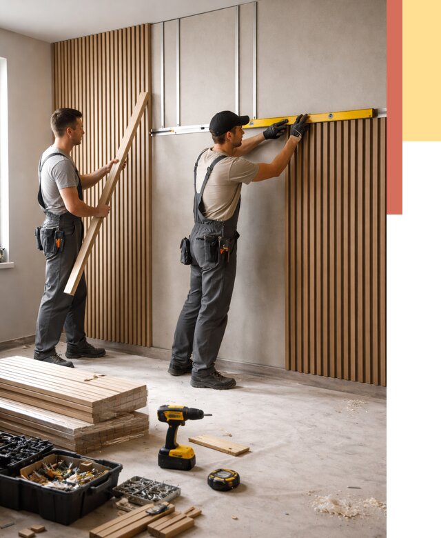 Монтаж реечных панелей на стены в Похвистнево от 1230 руб. — быстро и недорого | ОТДЕЛОЧНИК-Пхв