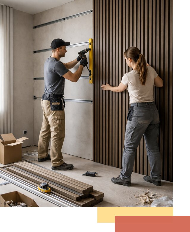 Монтаж реечных панелей на стены в Похвистнево