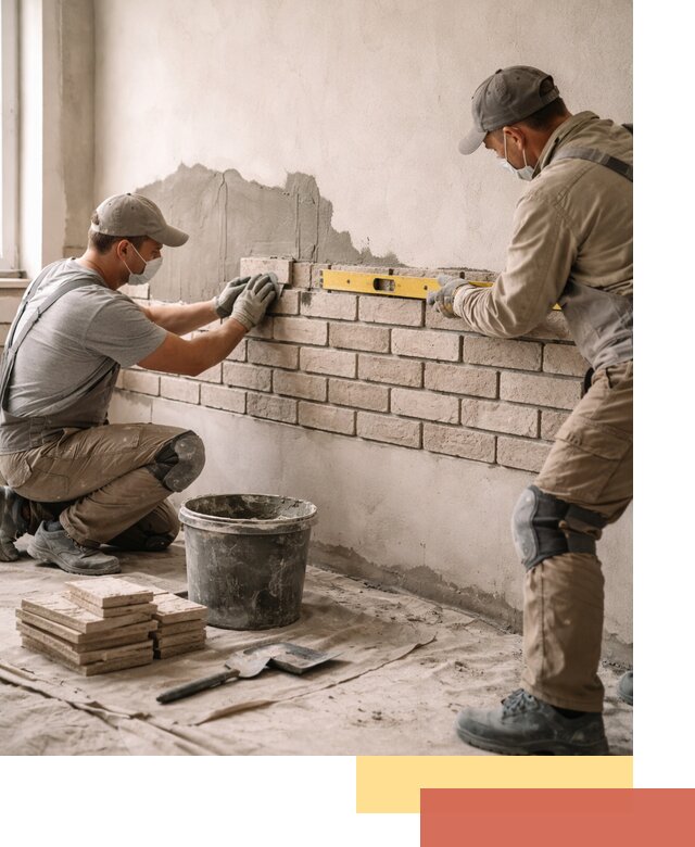 Монтаж декоративного кирпича профессионально в Похвистнево