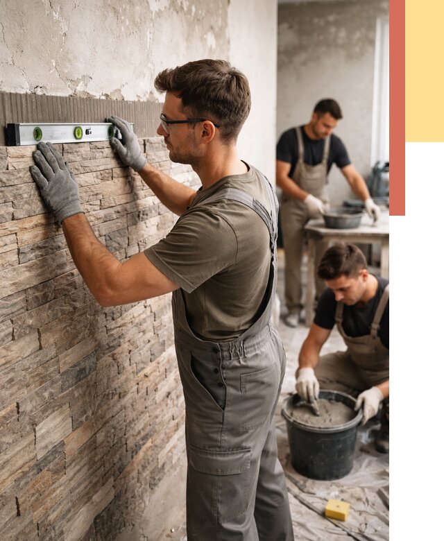 Монтаж искусственного камня в Похвистнево от 4613 руб. под ключ | ОТДЕЛОЧНИК-Пхв