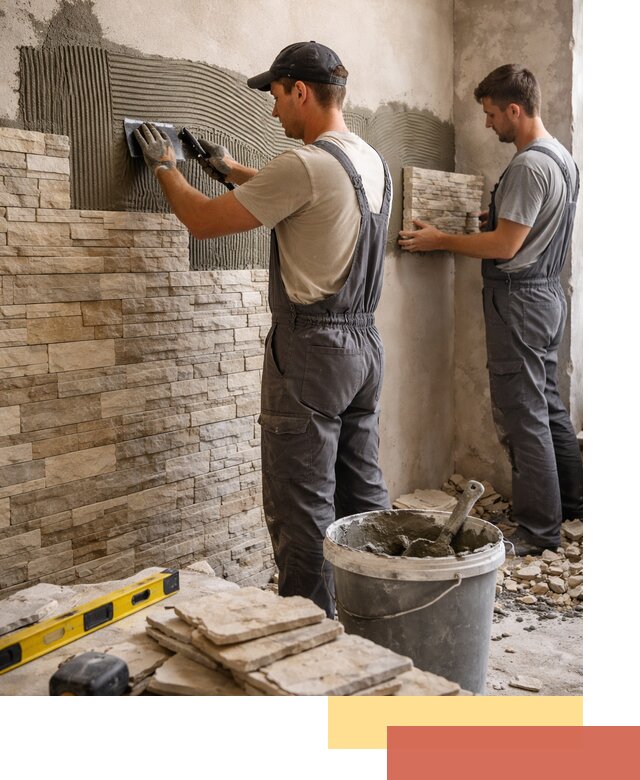 Монтаж искусственного камня в Похвистнево — облицовка стен и фасадов