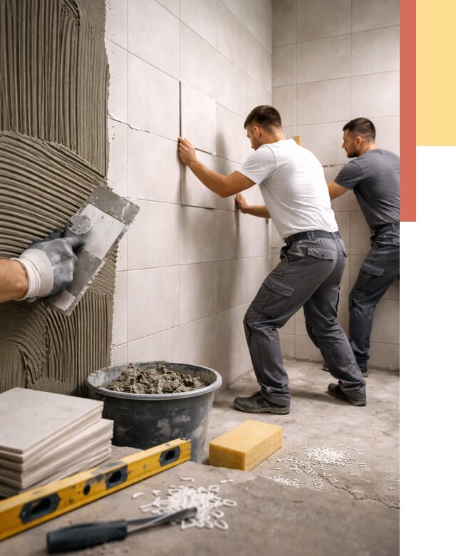 Укладка плитки на стены в Похвистнево от 871 руб. — качественно и недорого | ОТДЕЛОЧНИК-Пхв