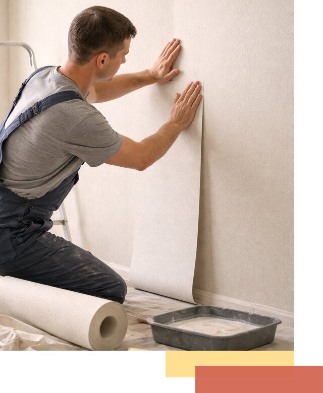 Поклейка флизелиновых обоев в Похвистнево качественно и быстро