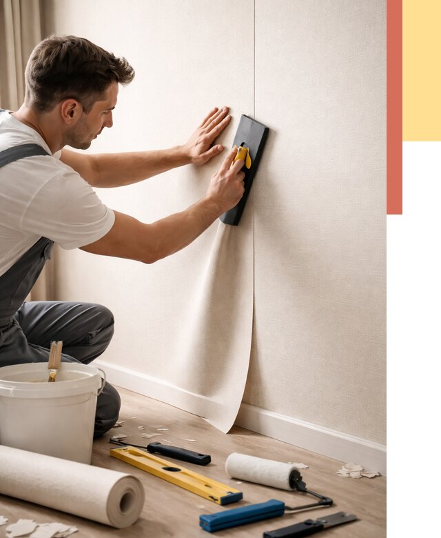 Поклейка виниловых обоев в Похвистнево от 4613 руб. | Быстро и недорого — ОТДЕЛОЧНИК-Пхв