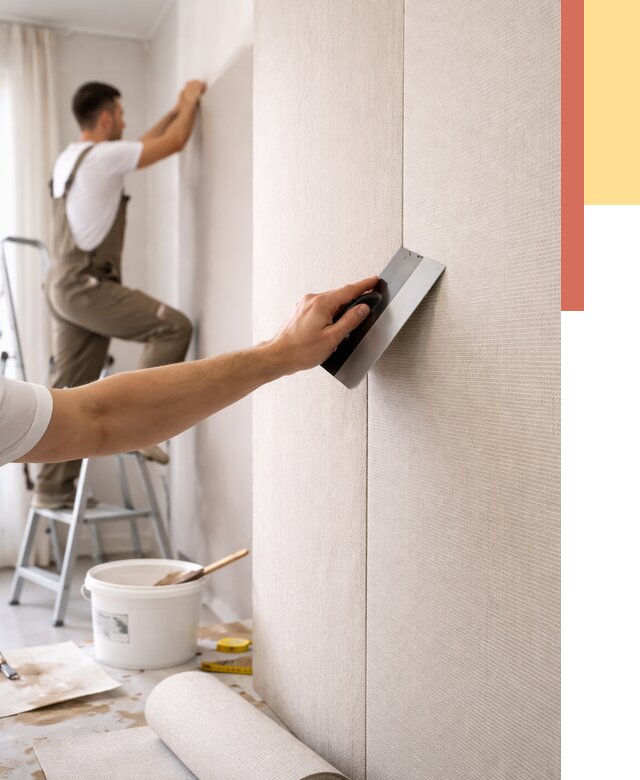 Поклейка текстильных обоев в Похвистнево от 4613 руб. под ключ | ОТДЕЛОЧНИК-Пхв