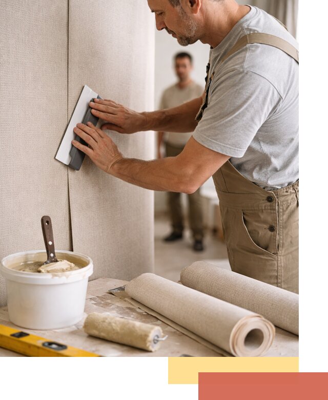 Поклейка текстильных обоев в Похвистнево профессионально и аккуратно