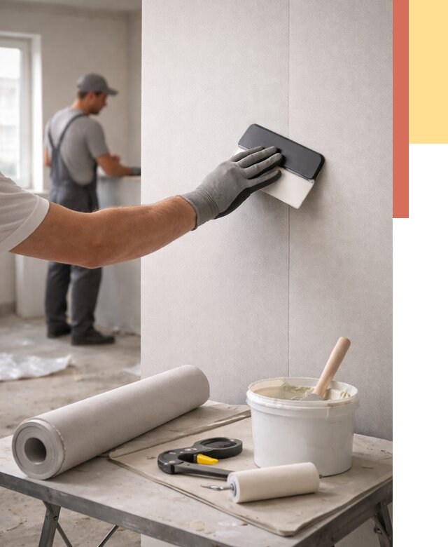 Поклейка обоев под покраску в Похвистнево от 3588 руб. за м2 | ОТДЕЛОЧНИК-Пхв