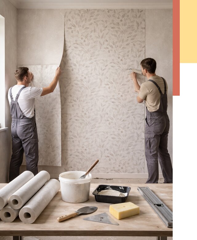 Поклейка обоев с подбором рисунка в Похвистнево от 3588 руб. | ОТДЕЛОЧНИК-Пхв - быстро и недорого