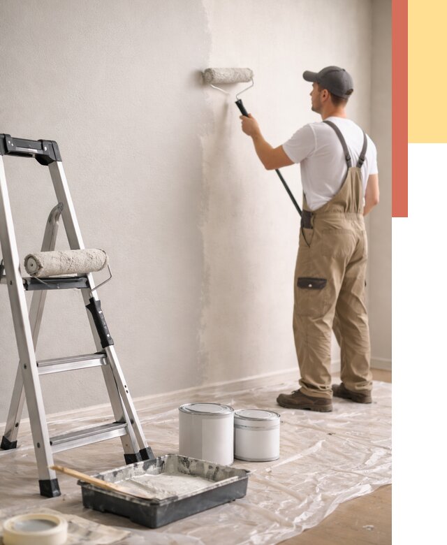 Покраска стен латексной краской в Похвистнево от 4613 руб. за м2 | ОТДЕЛОЧНИК-Пхв