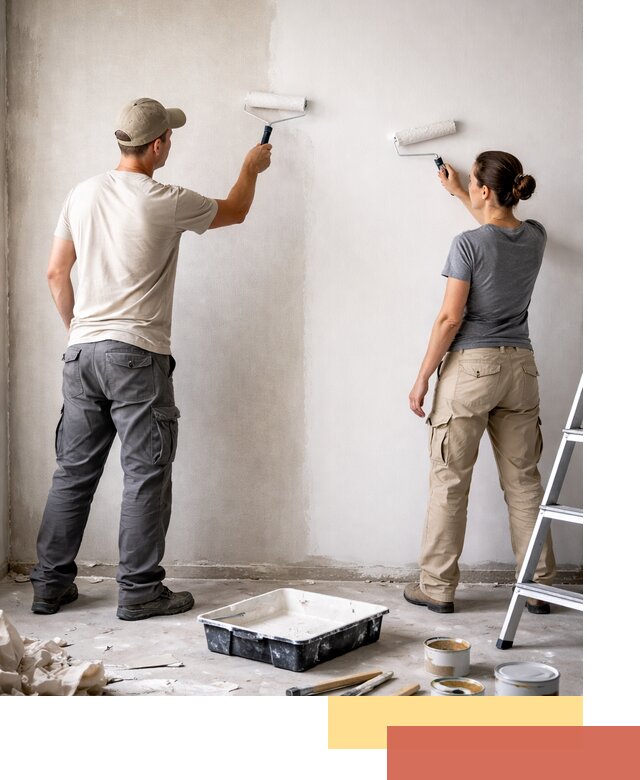 Окраска стен по стеклохолсту в Похвистнево качественно и долговечно