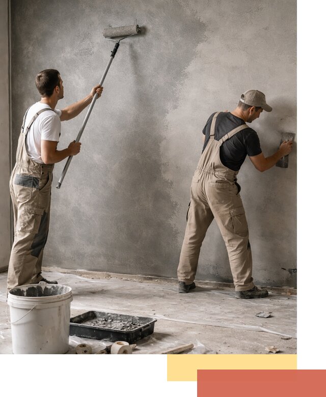 Покраска стен под бетон в Похвистнево профессионально и недорого