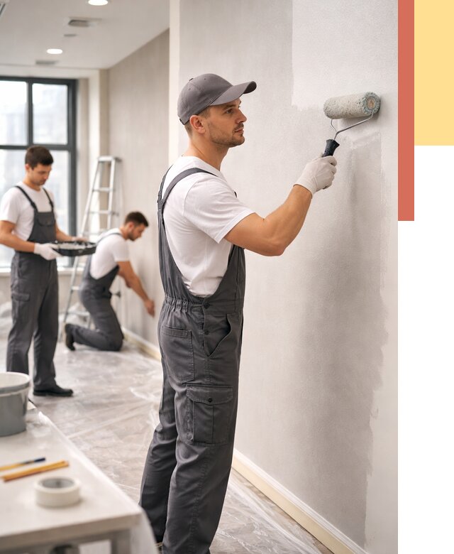 Покраска стен в офисе в Похвистнево от 8714 руб. — быстро и недорого | ОТДЕЛОЧНИК-Пхв