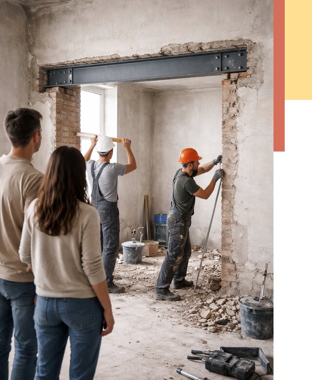 Усиление проема в стене в Похвистнево от 9739 руб. — усиление дверного проема металлоконструкцией | ОТДЕЛОЧНИК-Пхв