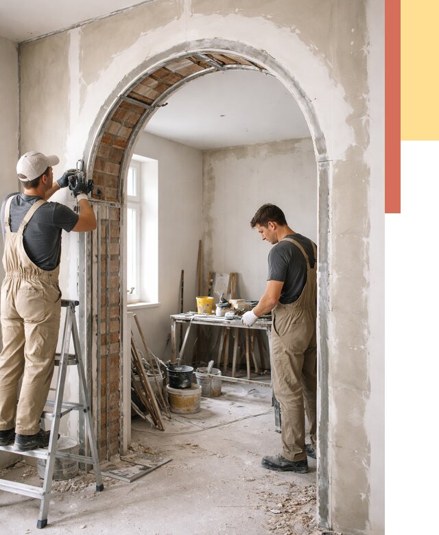 Устройство арочного проема в Похвистнево от 9739 руб. под ключ — быстро и недорого | ОТДЕЛОЧНИК-Пхв