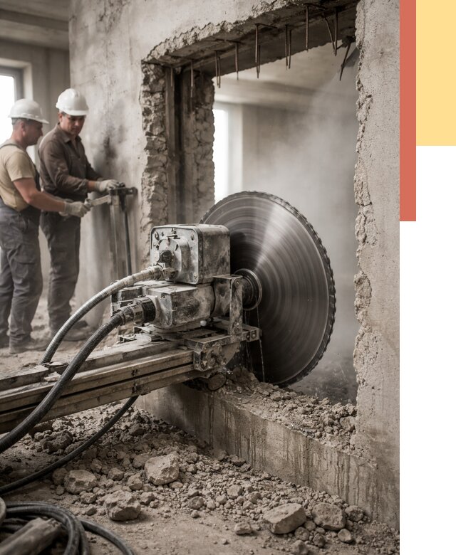 Алмазная резка проемов в Похвистнево от 4613 руб. быстро и недорого | ОТДЕЛОЧНИК-Пхв