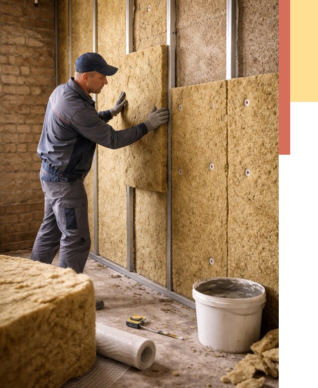 Утепление стен минватой в Похвистнево от 1384 руб./м2 — недорого и быстро | ОТДЕЛОЧНИК-Пхв