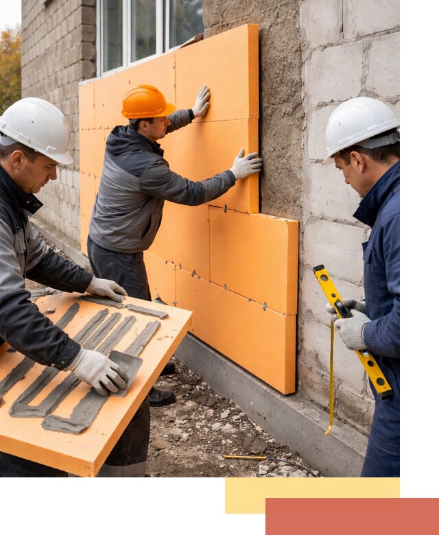Утепление фасада пеноплексом под ключ в Похвистнево