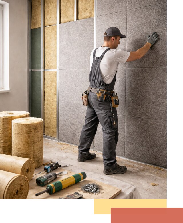 Профессиональная шумоизоляция стен в Похвистнево для квартиры и офиса