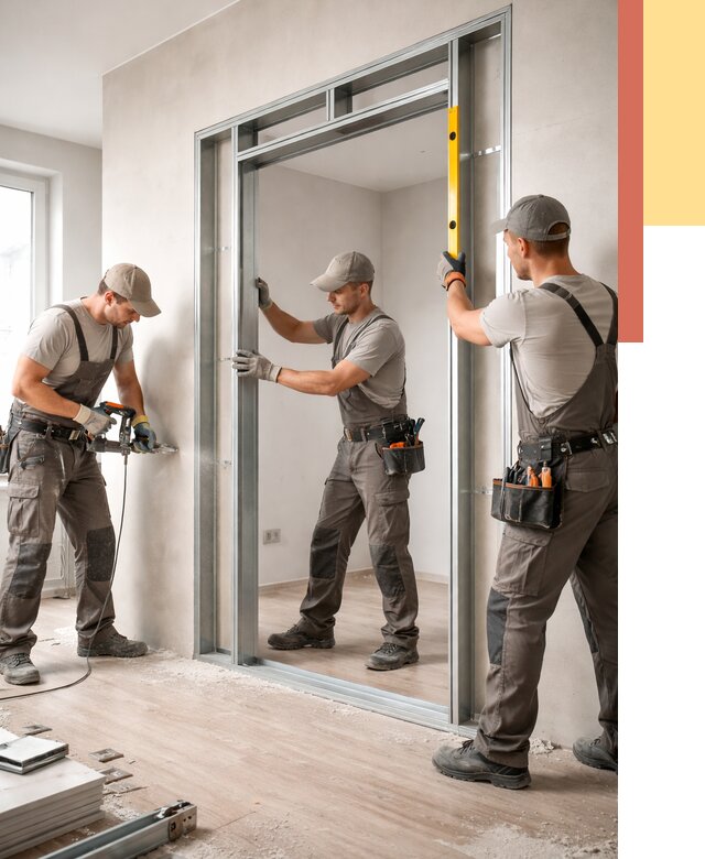 Устройство дверного проема в перегородке в Похвистнево от 4613 руб. под ключ | ОТДЕЛОЧНИК-Пхв