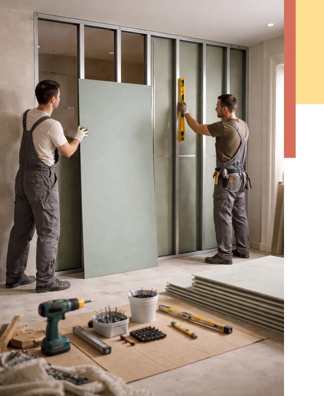 Перегородка из влагостойкого гипсокартона в Похвистнево от 4921 руб. — монтаж под ключ | ОТДЕЛОЧНИК-Пхв