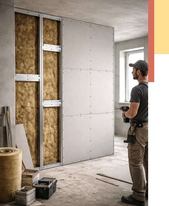 Усиленная перегородка под навеску в Похвистнево от 13123 руб. — монтаж под ключ | ОТДЕЛОЧНИК-Пхв