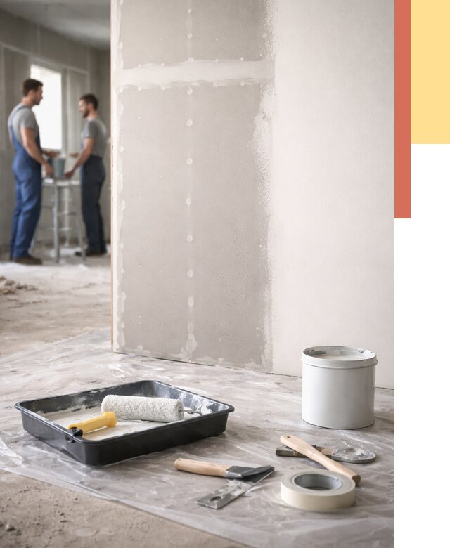 Покраска перегородок из гипсокартона в Похвистнево от 4613 руб. под ключ | ОТДЕЛОЧНИК-Пхв