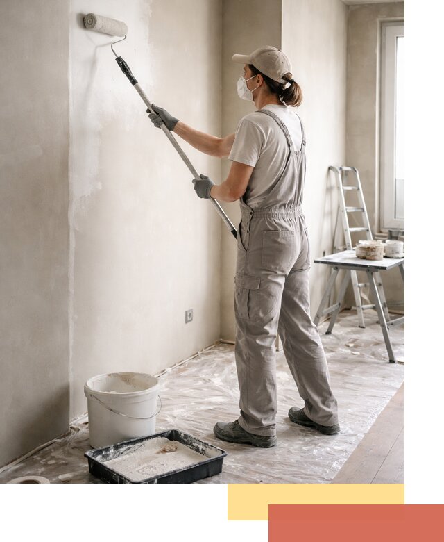 Покраска перегородок из гипсокартона в Похвистнево качественно и недорого