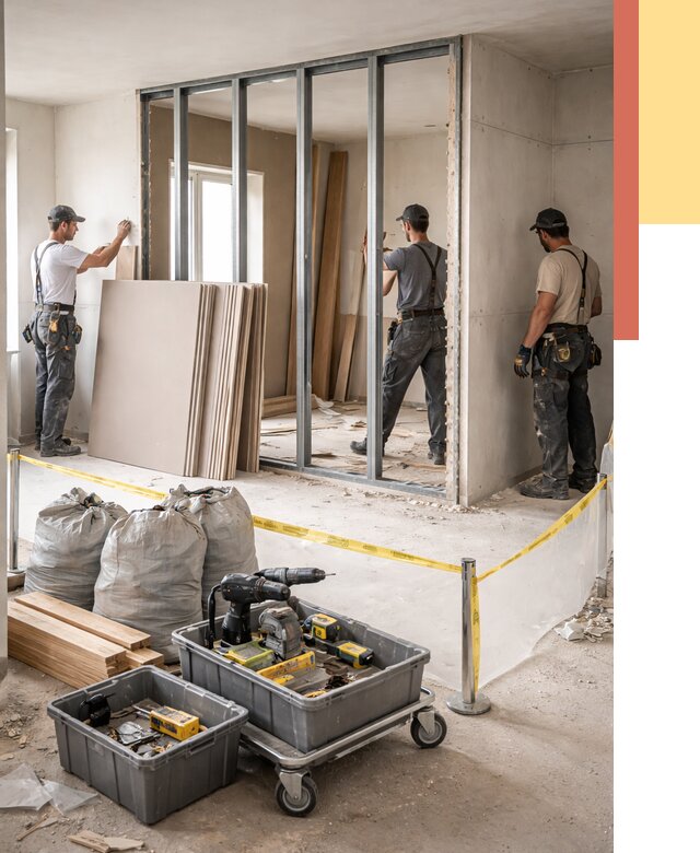 Перенос гипсокартонной перегородки в Похвистнево под ключ от 4613 руб. | Демонтаж и монтаж – ОТДЕЛОЧНИК-Пхв