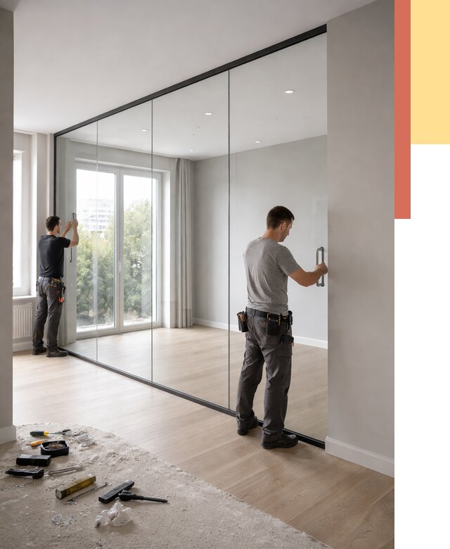 Изготовление стеклянных перегородок в Похвистнево от 12661 руб. под ключ | ОТДЕЛОЧНИК-Пхв