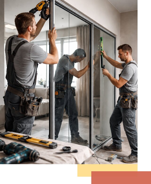 Каркасные стеклянные перегородки под ключ в Похвистнево