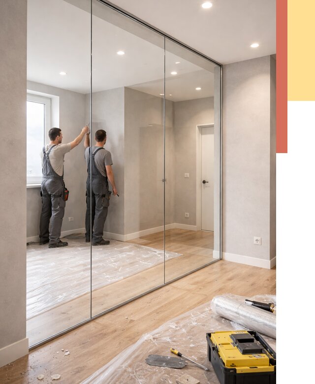 Безрамные стеклянные перегородки в Похвистнево — монтаж от 9739 руб. | ОТДЕЛОЧНИК-Пхв