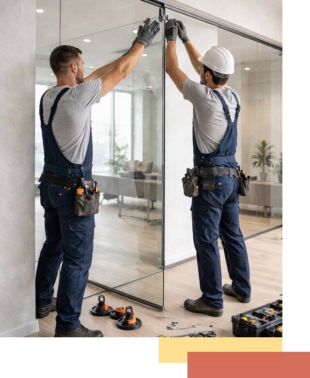 Безрамные стеклянные перегородки под ключ в Похвистнево